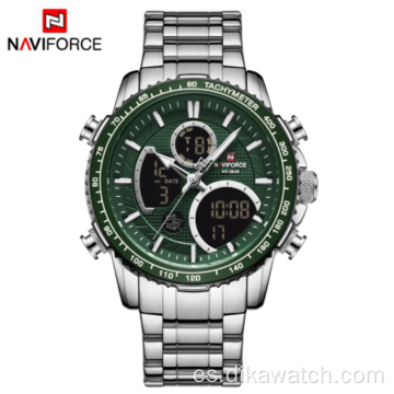 NAVIFORCE 9182 Reloj multifuncional de moda con doble pantalla